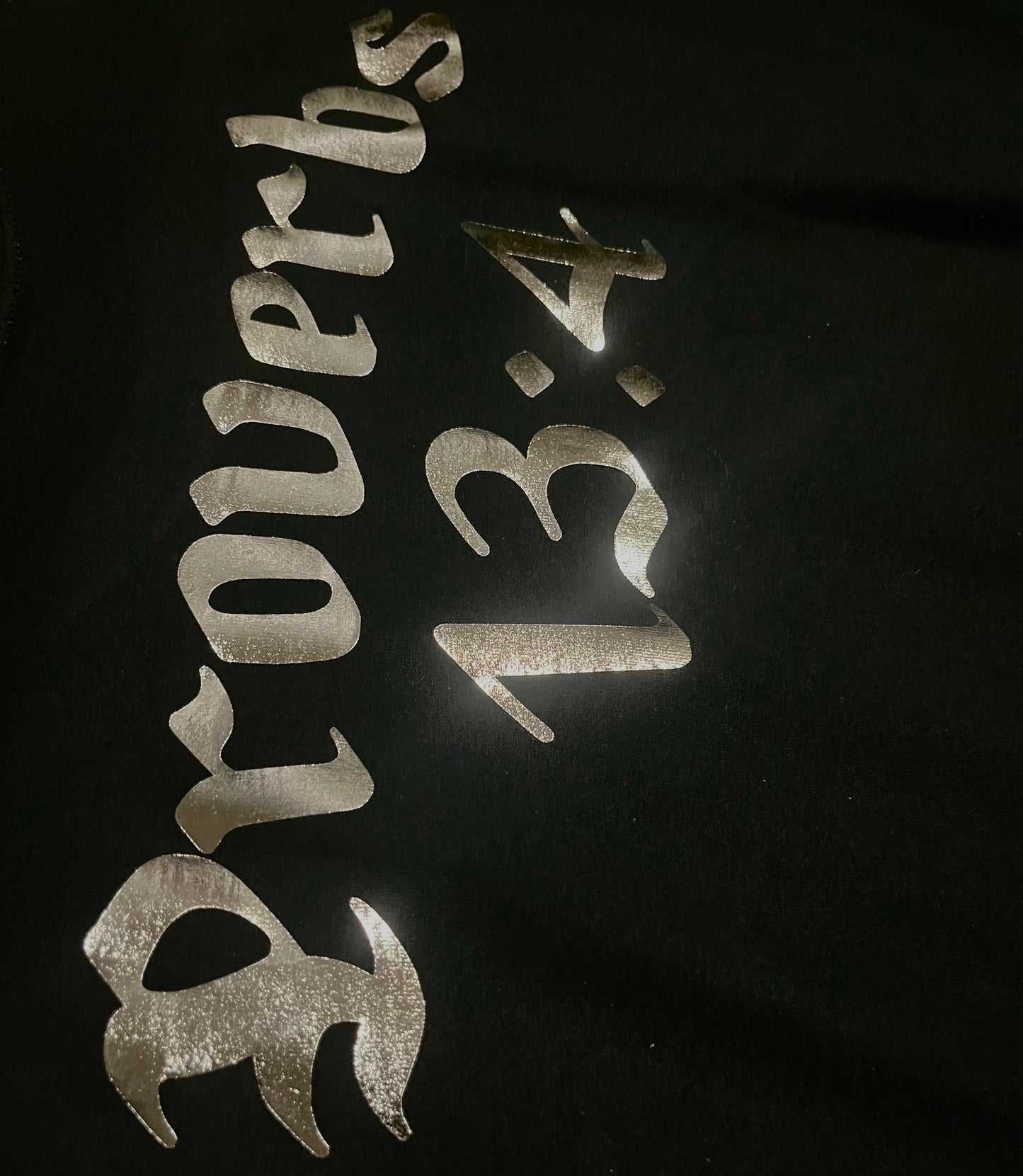 Proverbs 13:4 ChromeCross Black Tee